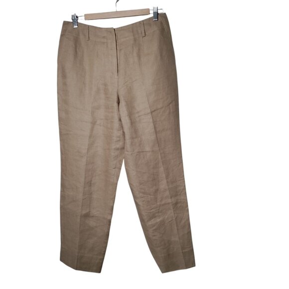 Vintage Talbots Irish Linen Brown Pant Sz 10 lined‎ - Picture 1 of 7
